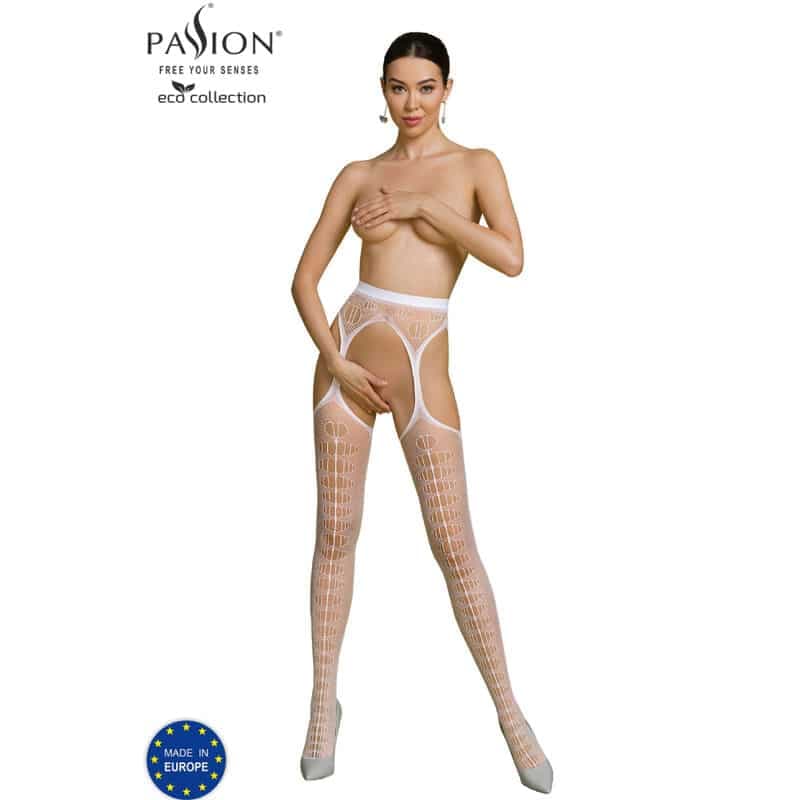 Passion Eco Collection Bodystocking S008 White 150x27x213