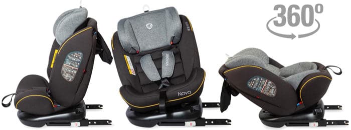 Coccolle cadeira auto Nova Grey Isofix 0-36 kg 360 rotativo