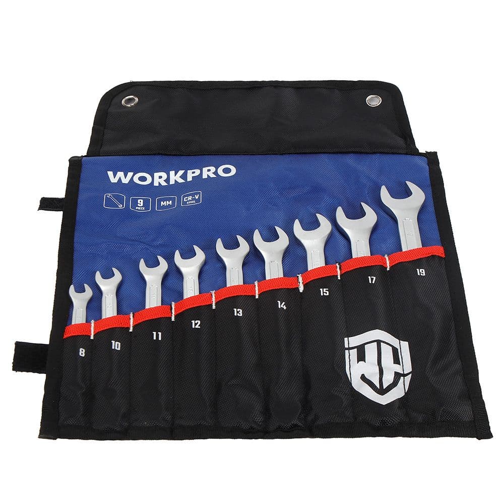 WORKPRO Conjunto de Chaves Fixas Combinadas com Carraca 21130