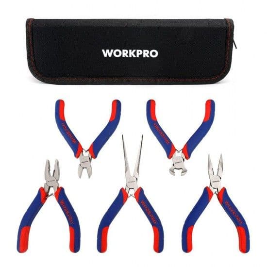 Workpro Alicates Miniatura 21112 Preto 5 Peças