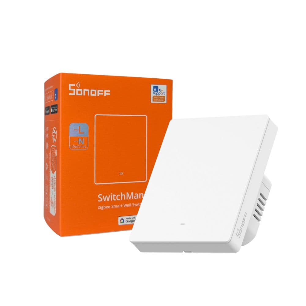 Sonoff M5 Interruptor Inteligente Pressão de 1 canal 80mm Branco Zigbee