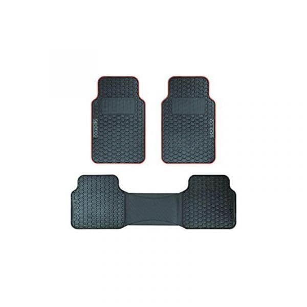 Sparco Kit 4 Tapetes Borracha Corsa Vermelho/preto Vermelho - 27.SPF500RD