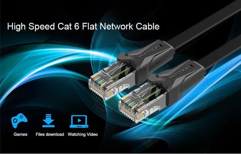 Vention IBABE Cabo de Rede Preto 0,75 M Cat6 U/Utp (Utp)