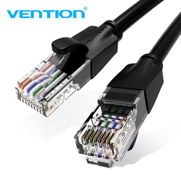 CABLE DE RED RJ45 UTP VENTION IBEBF CAT.6 1M NEGRO
