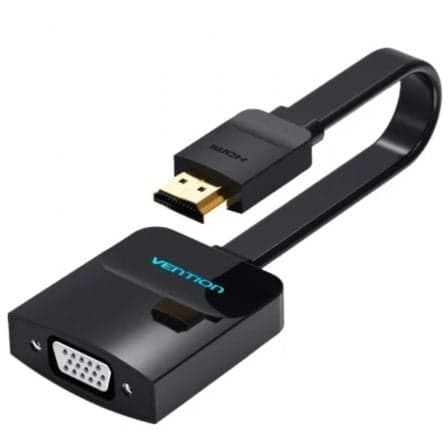 Vention 74345 Cabo Conversor HDMI Macho para VGA Fêmea com Jack 3.5mm Fêmea 15cm Preto