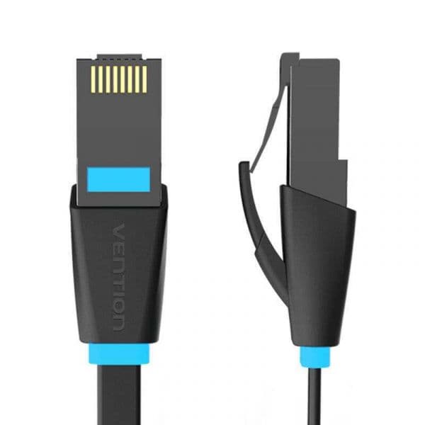 Vention Cabo de Rede Plano Utp Cat6 Rj45 Ethernet 1000mbps 1m Preto