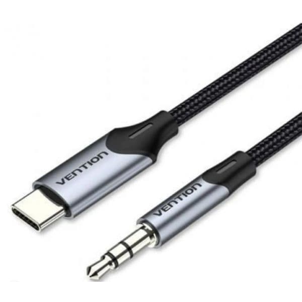 Vention BGKHF Cabo Conversor Áudio USB-C Macho para Jack 3.5 Macho 1m Cinza