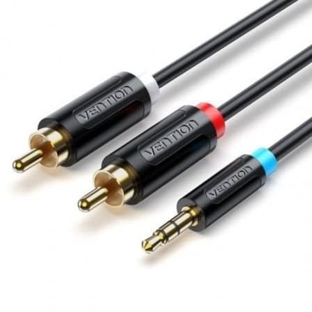 Vention BCLBG cabo de áudio 1,5 m 3.5mm TRRS 2 x RCA Preto