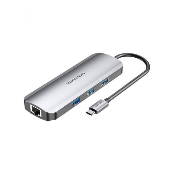 Vention Docking Station TOKHB USB-C para HDMI USB 3.0 RJ45 SD TF