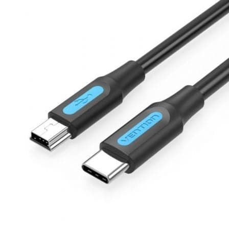 Vention COWBF Cabo Usb 1 M Usb 2.0 Mini-Usb B Usb C Preto