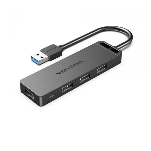 Vention CHLHB Hub USB 3.0 4 Portas + MicroUSB PD Cinzento