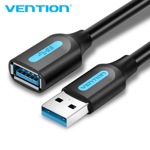 Vention CBHBJ Cabo Extensor USB 3.0 Macho para Fêmea 5m Preto