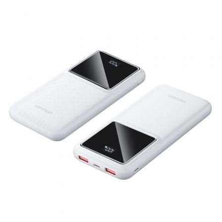 Powerbank Vention 10000mAh 22.5W Ecrã LED Branca