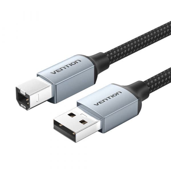 Vention CTTHG Cabo Impressora USB 2.0 Macho para USB-B Macho Trançado Cinza 2m
