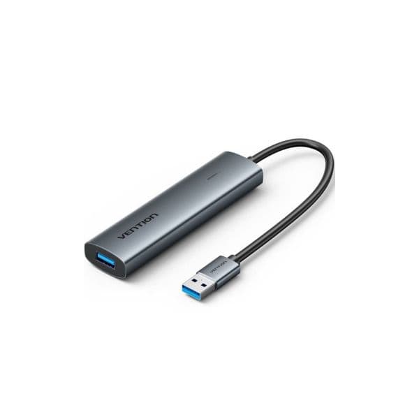 Vention TGXHB Hub USB 3.0 5-em-1 (1x USB-C, 3x USB 3.0, 1x USB-C PD) - Cinzento