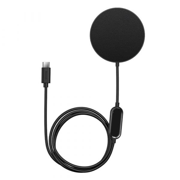Baseus Carregador sem Fio Simple Mini 2 15W Magnético Qi Compatível com Magsafe Preto (Ccjj010001)