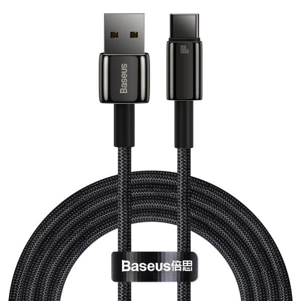 Baseus Tungsten Gold Cable Usb-a Usb-c 480Mb / S 100W 2M Black (Cawj000101)