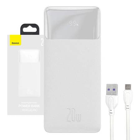 Baseus Bipow powerbank 30000mAh 20W branco
