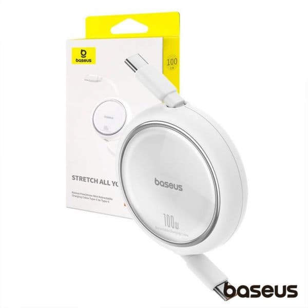 Baseus Free2Draw Mini Cabo USB-C para USB-C 100W 1m Branco