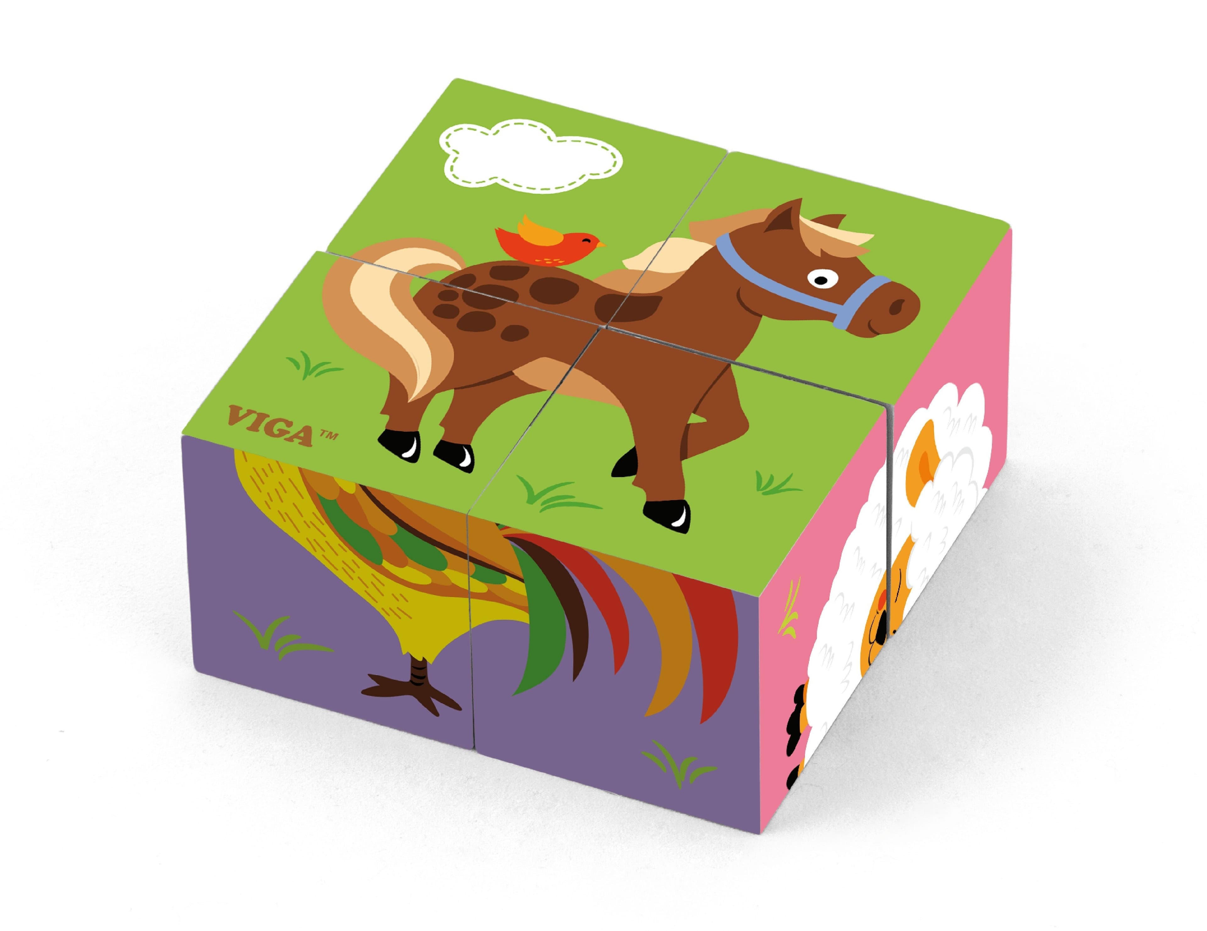 Puzzle 4 Peças Com 6 Lados Animais Da Quinta Viga