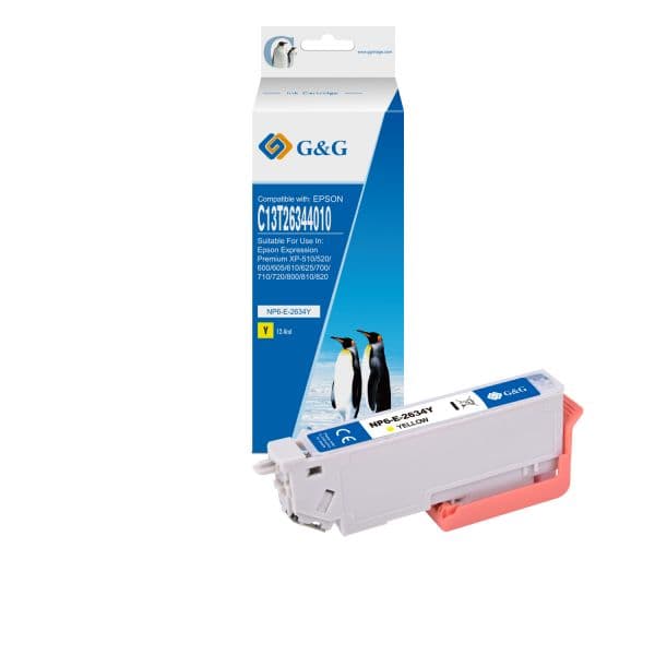 Tinteiro Epson T2634/T2614 (26XL) Amarelo Compatível