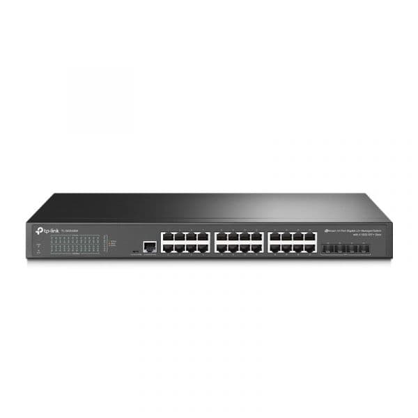 Tp-link Switch gerenciado JetStream 24 Portas Gigabit L2+ com 4 slots SFP+ de 10GE
