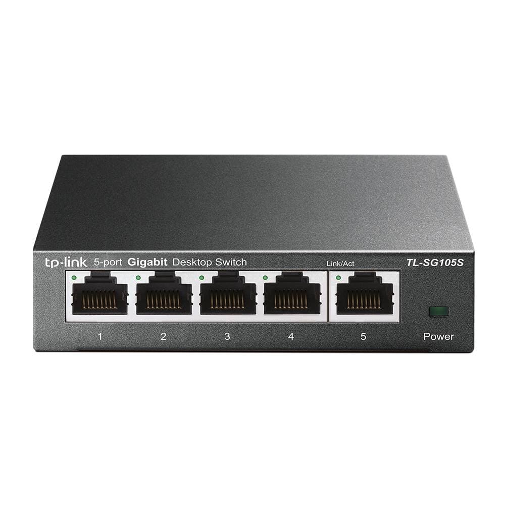 Tp-link Switch TL-SG105S, com 5 Portas Gigabit, com Caixa Metálica e Tecnologia Green. - 520637
