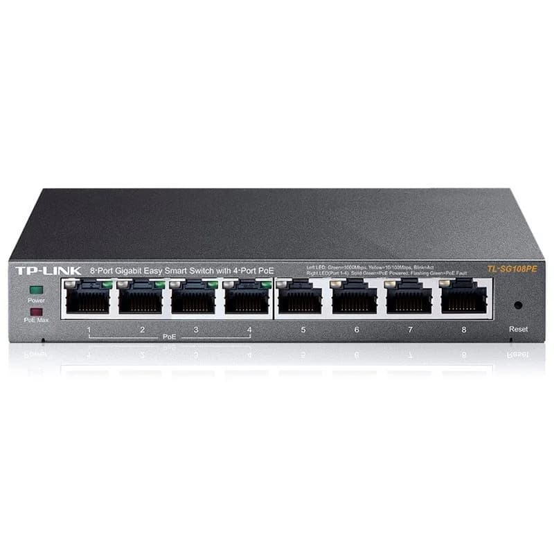 Switch TP-Link TL-SG108PE 8 Portas Gigabit Smart Managed PoE+