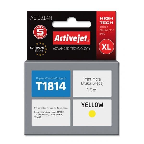 Tinteiro Epson 18XL C13T18144010 Yellow Compatível