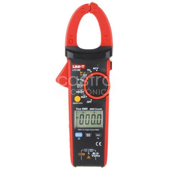 Uni-T Pinça Amperímétrica Digital True Rms Ac 60A/600A Ac/dc 1000V - UT216B