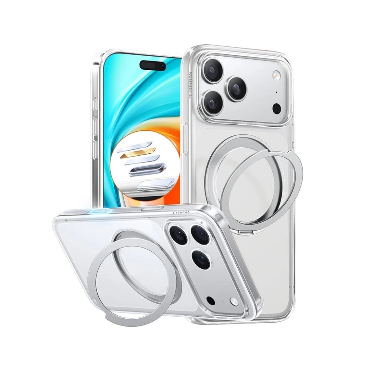Capa Torras Ostand Pro Series para iPhone 17 Pro - Transparente - Ligatu