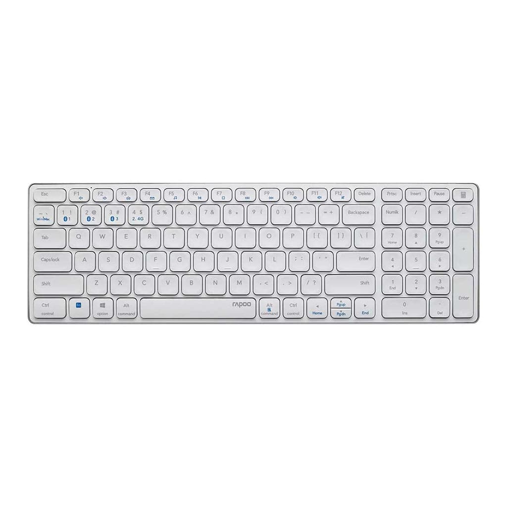 Teclado E9700M Multi-mode Wireless Ultra-slim PT Branco