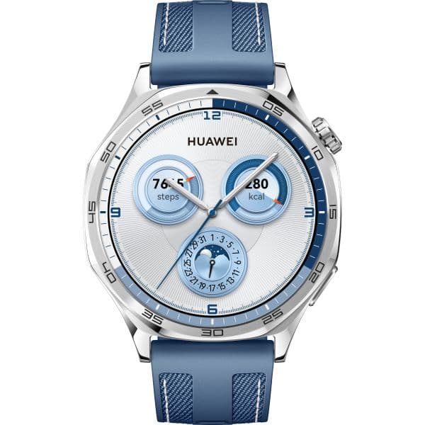 Relógio Huawei WATCH GT5 46mm AMOLED GPS 7 Dias Bateria Azul Tecido