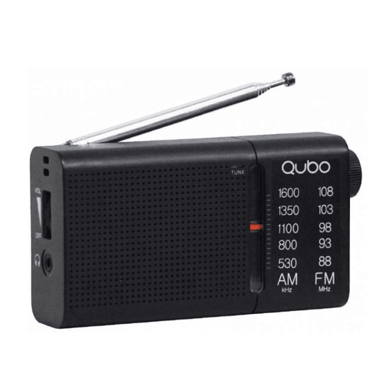 Qubo Rádio Portátil R-S2 Preto