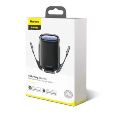 Suporte de carro Baseus Milky Way carregador sem fios 15W