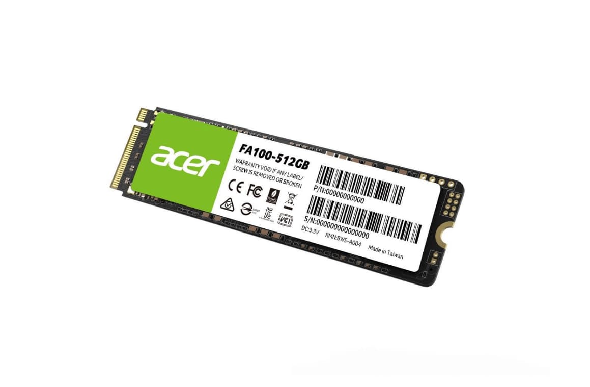 SSD Acer 512GB FA100 M.2 PCIe Gen3 NVMe