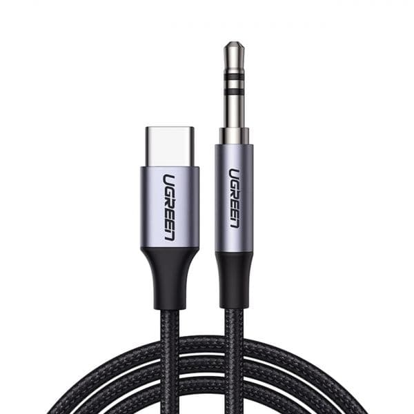 Ugreen Cabo Ugreen USB Tipo-C para Jack 3.5mm 1m Preto