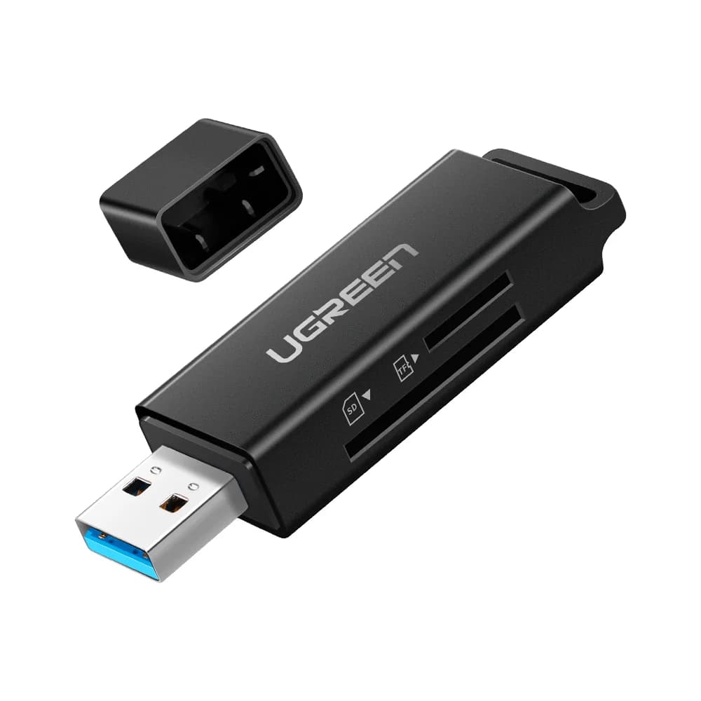 Leitor de Cartões UGREEN CM104 USB 3.0 com SD/TF Preto
