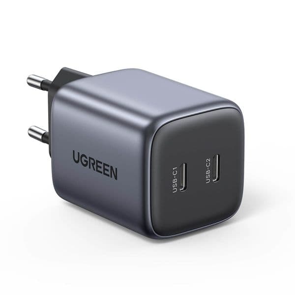 Ugreen Adaptador de Corrente Dual 45W Cinzento - 6957303895731