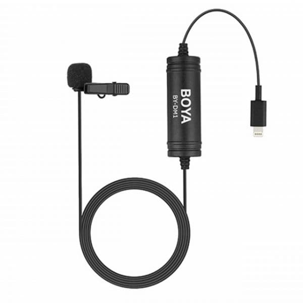 Boya Microfone de Lapela Digital Lavalier p/ iPhone, iPad, iPod Touch (BY-DM1)