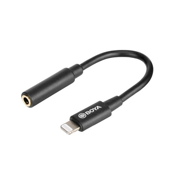 Boya BY-K3 Adaptador 3.5mm TRRS Fêmea / Lightning Macho - 14710