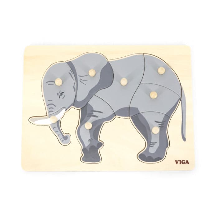 Puzzle Montessori Viga Elephant