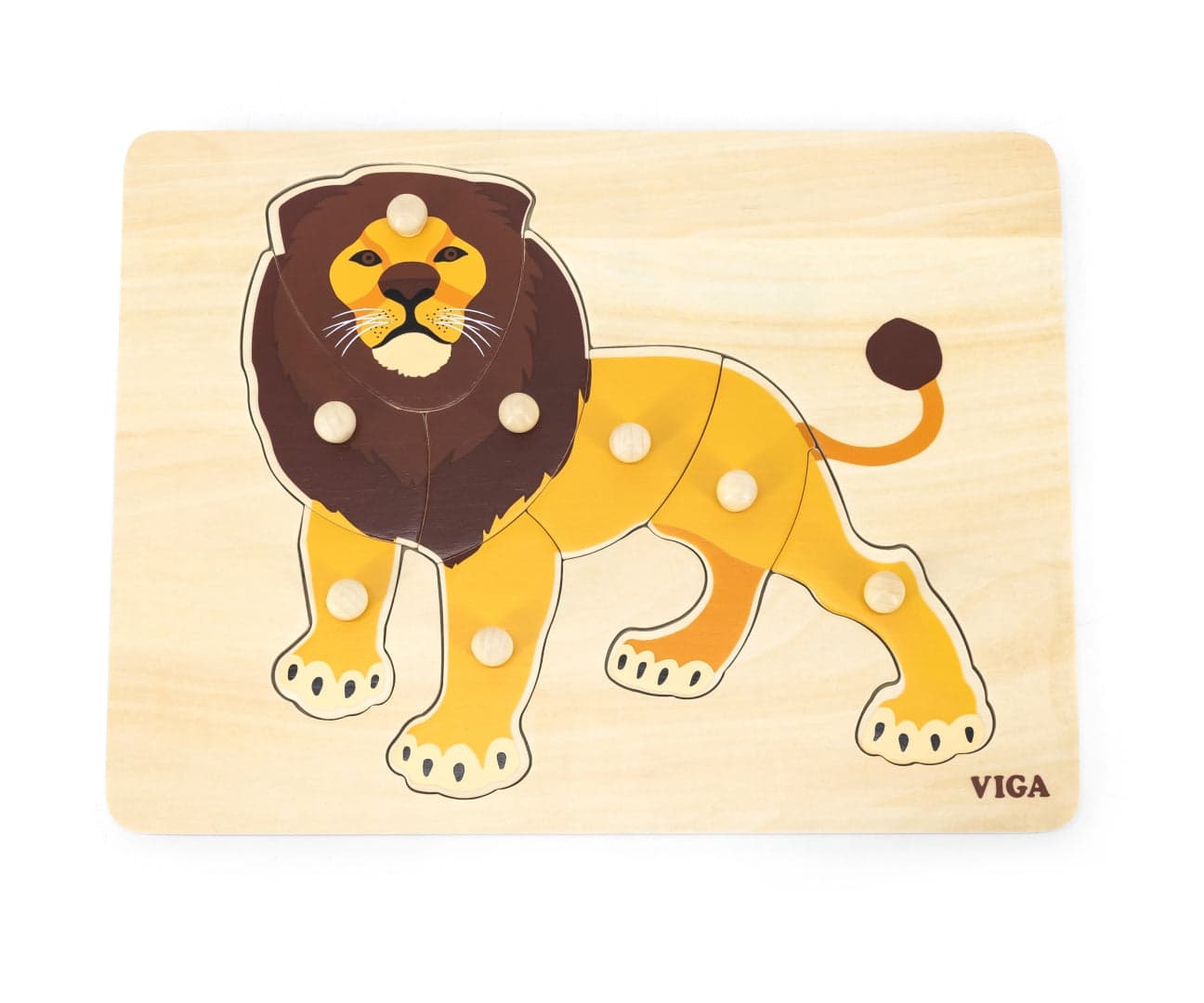 Puzzle Com Pegas Leão Viga