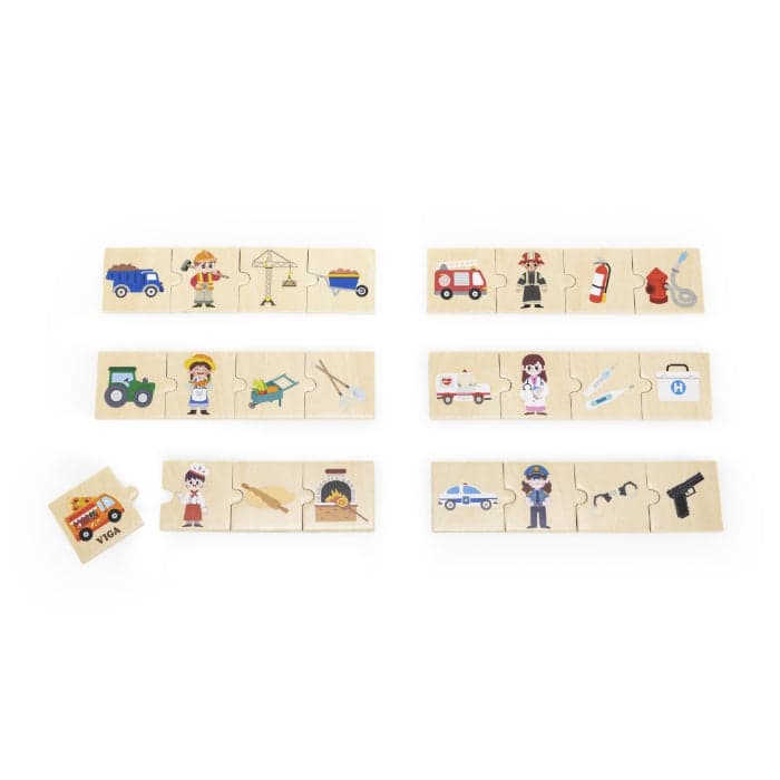 Puzzle de correspondência Viga Profissões