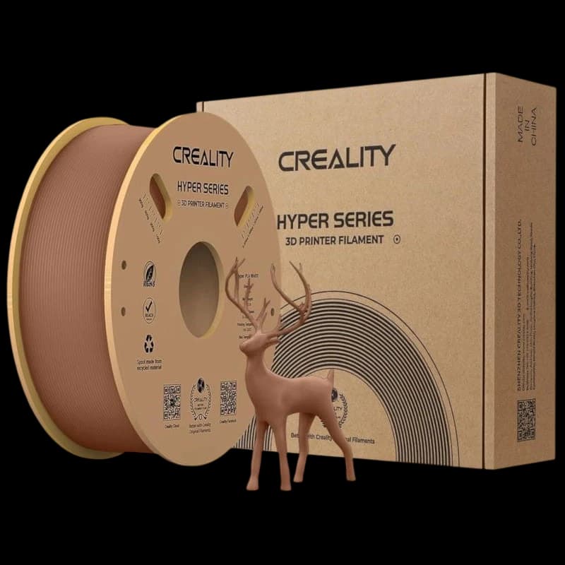 Filamento Creality Hyper PLA Marrom – 1.75mm – Impressão a alta velocidade até 600mm/s – Bobine de 1kg