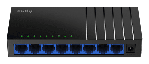 CUDY SWITCH DE MESA 8 PORTAS 10/100/1000 MBPS