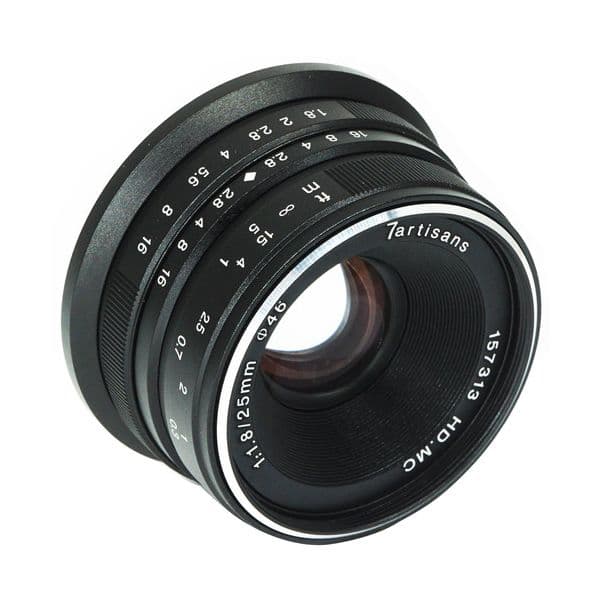 Objetiva 7Artisans 25mm F/1.8 para Micro 4/3 Black