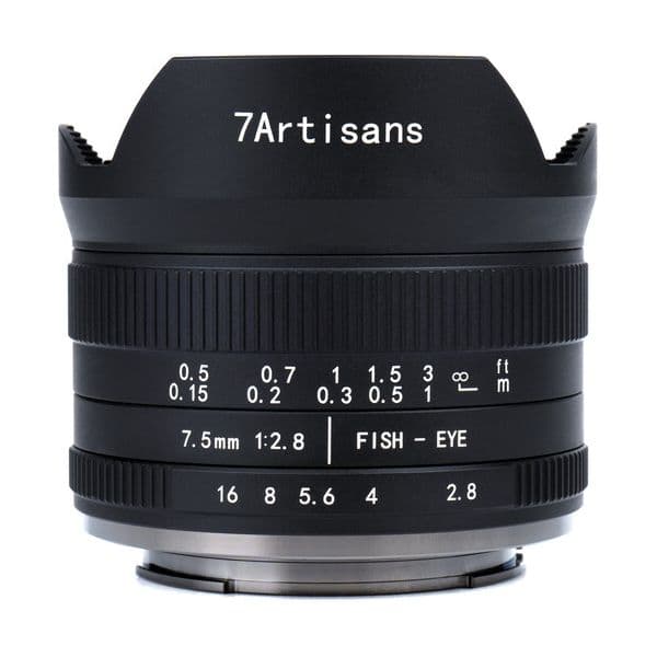 Objetiva 7ARTISANS 7.5mm f/2.8 Ii Fuji X Preta