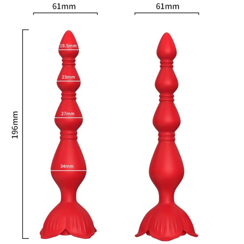 Pagode Vibrador Rosa e Plug Anal Vermelho