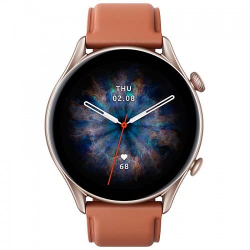 Amazfit GTR 3 Pro Smartwatch Couro Castanho